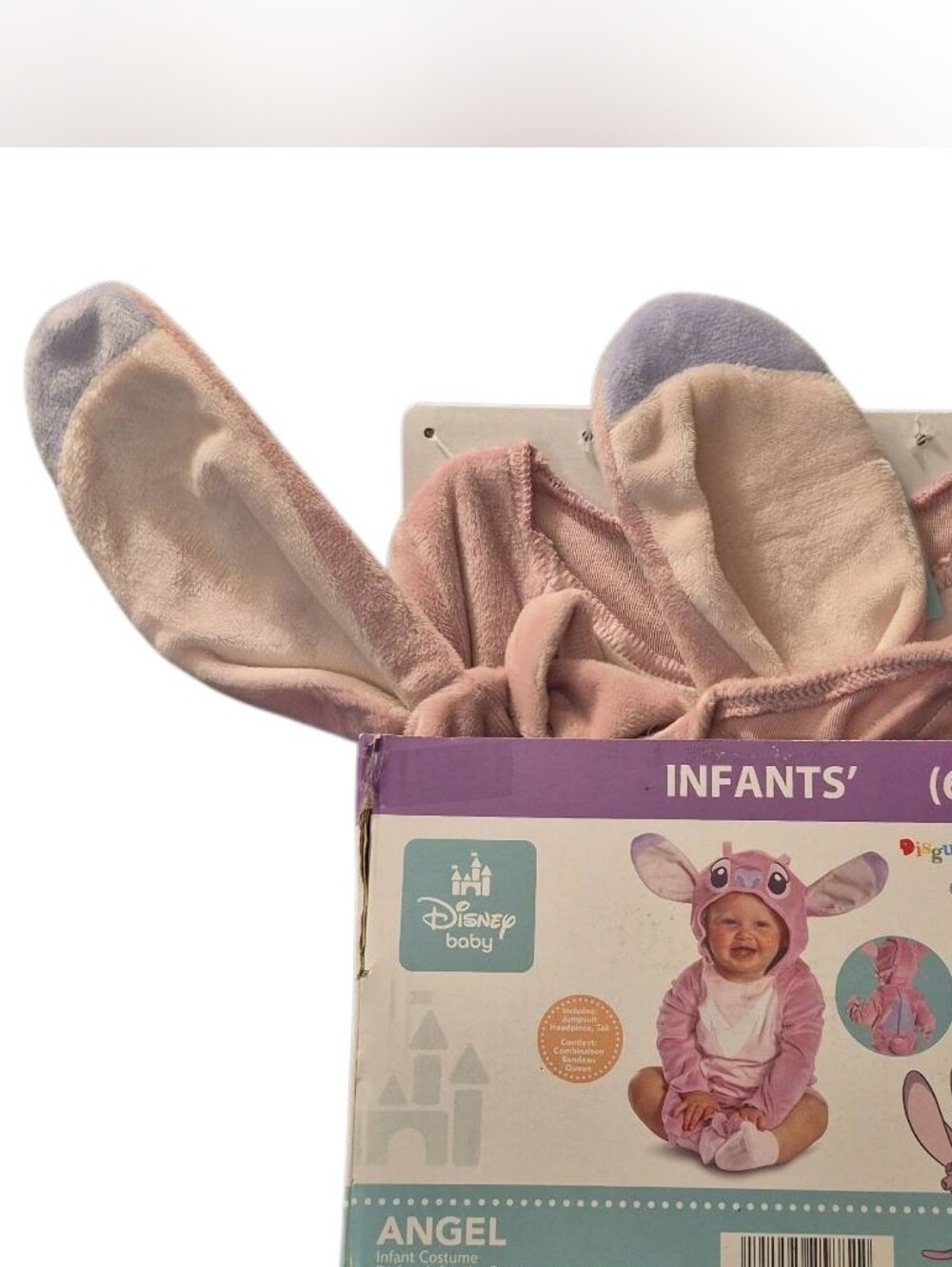 Disney Pink & Lavender Baby Stitch 'Angel' Infant Hat - Kids Accessories